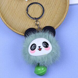 Rabbit hair bell star-eyed rabbit keychain cute doll pendant